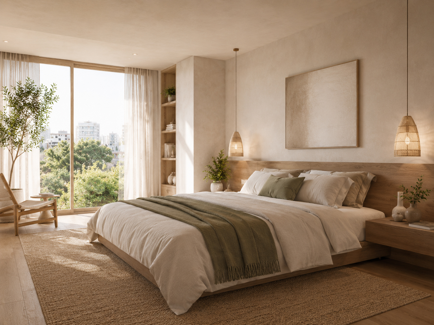 Dormitorio reparador diseñado con criterios Biogar